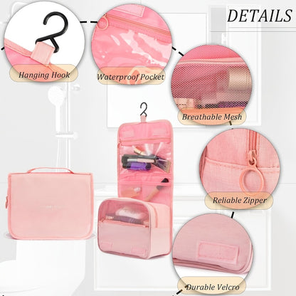 The 8/9pcs Set Includes A Hook Design, Suitable For Multiple Scenarios. It Can Be Hung On Backpacks And Hangers During Business Trips Or Travels Without Taking Up Space. In Student Dormitories, Hanging Items On Bed Frames Or Wardrobes Saves Space.