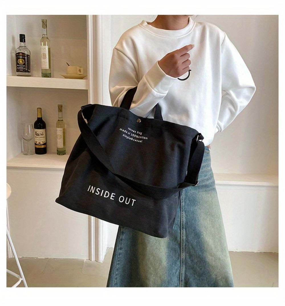 New Trendy Large Capacity Retro Shoulder Bag Female Student Portable Tote Bag Handbags for Women