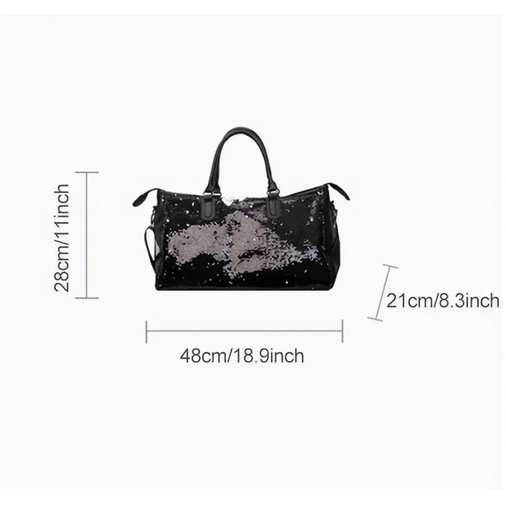 Large Capacity Flash Travel Haversack-Spacious Shoulder Carry-on Luggage Bag, Suitable for Men And Women-Perfect for Business, Luggage, Sports And Fitness, Zipper Closure