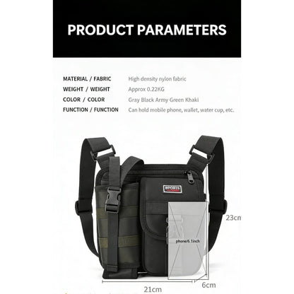 Men's New Shoulder Messenger Bag Outdoor Sports Leisure Walking Travel High Quality and Wear-resistant Practical Mobile Phone Kettle Bag