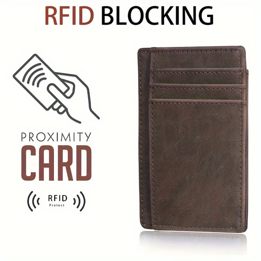 Wallet for Men Slim with 8 Slots Men's RFID Wallet Minimalist Front Pocket Money Clip Wallet