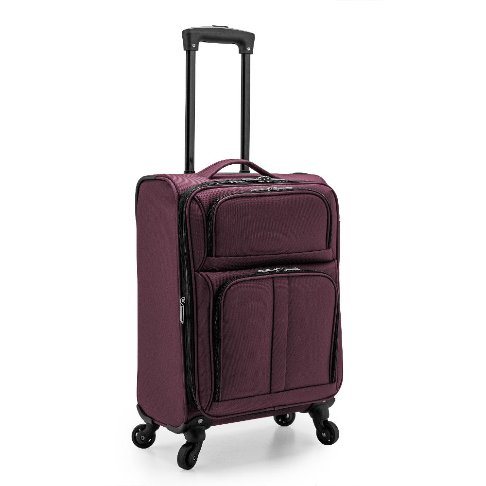 U.S. Traveler Anzio Softside Expandable Luggage w/ Spinner Wheels |Soft Shell, Lightweight, Expandable & 360° Spinner Wheels | 22"/26"/30"/2 PC Set/3 PC Set| Airline Approved Carry-on, Upright Checked Suitcases, Teal, Navy, Burgundy & Dark Grey - Ideal fo