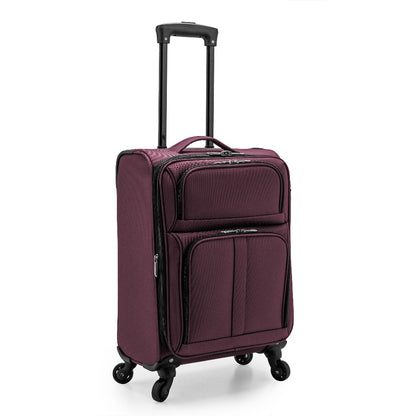 U.S. Traveler Anzio Softside Expandable Luggage w/ Spinner Wheels |Soft Shell, Lightweight, Expandable & 360° Spinner Wheels | 22"/26"/30"/2 PC Set/3 PC Set| Airline Approved Carry-on, Upright Checked Suitcases, Teal, Navy, Burgundy & Dark Grey - Ideal fo