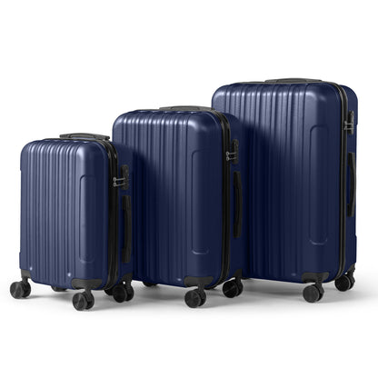3in1 Luggage Set with Detachable Wheels, 20/24/28 Inch Lightweight ABS Suitcase with Lock & Spinner Wheels, Durable Travel Trolley Bag, 28-inch Disassembly Wheels