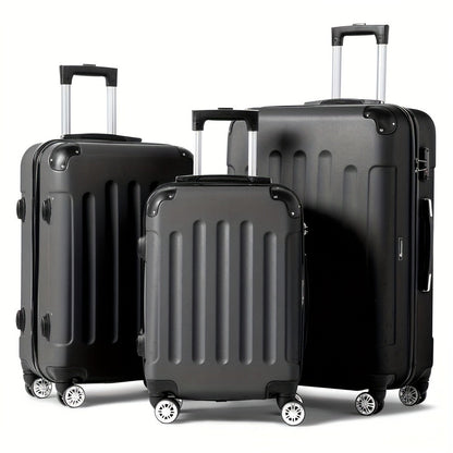 3pcs Luggage with Corner Protectors, 20/24/28-Inch, Durable Hard Shell, 360 Spinner Wheels, with TSA Lock, Multifunctional Large Capacity, Lightweight Travel Suitcase