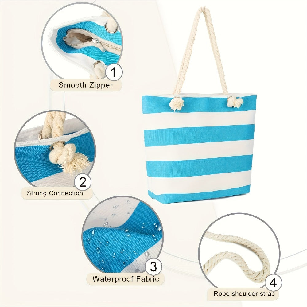 Two-Color Patchwork Canvas Bag Student Shoulder Fashion Tote Canvas Bag Shopping Bag
