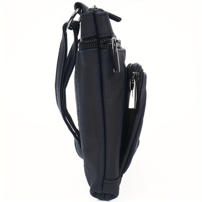 Genuine Leather Horizontal Crossbody Bag Multifunctional Coin And Mobile Phone Storage Bag