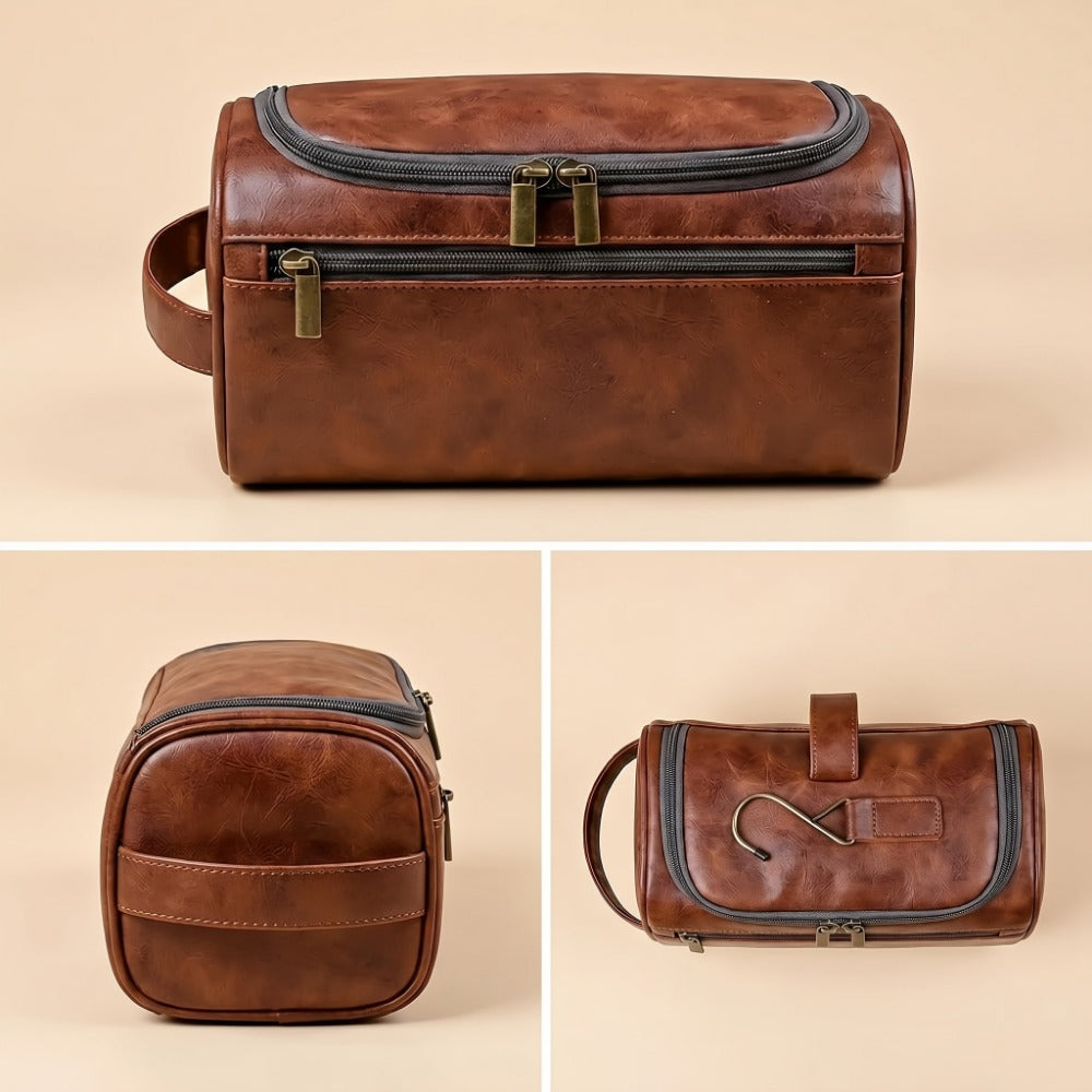 Travel Toiletry Bag – PU Leather, Large Capacity, Waterproof, for Travel & Everyday Use | Bag Vero – detail view 14