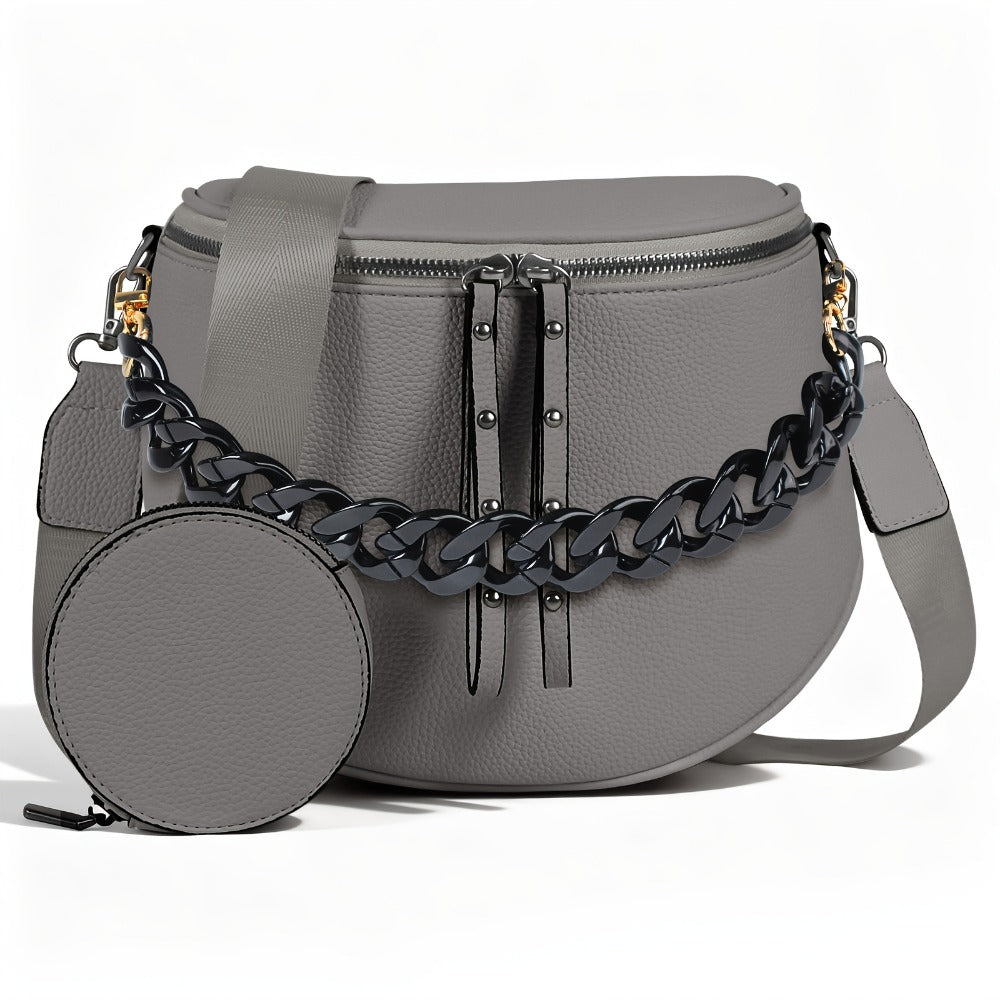 2pcs, 1 Women'S Crossbody Bag With 1 Chain, Multifunctional Women'S Crossbody Bag With Adjustable And Detachable Shoulder Strap - Fashion Wallet, Suitable For Shopping, Travel, Hiking, And Daily Wear, Travel Bag, Suitable For Mother'S Day Gift