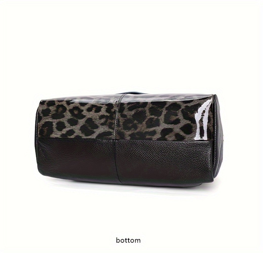 [Genuine Leather Bag] Head Layer Cowhide Women's Bag, Genuine Leather Women's Bag, Hand-Held Pillow Bag, Boston Women's Bag, Fashionable Single Shoulder Crossbody Women's Bag