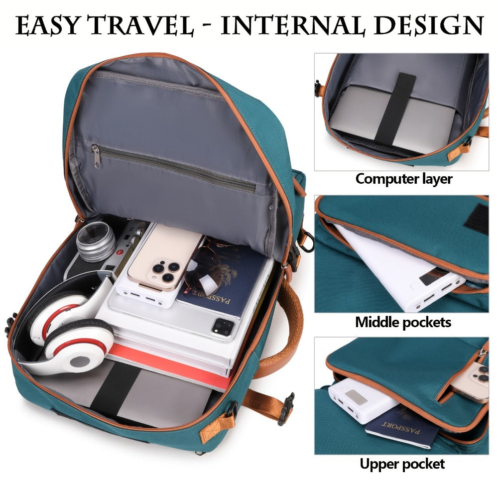 Laptop Backpack – 9-Pocket, 45L, Trolley Sleeve, for Travel | Bag Vero – detail view 11