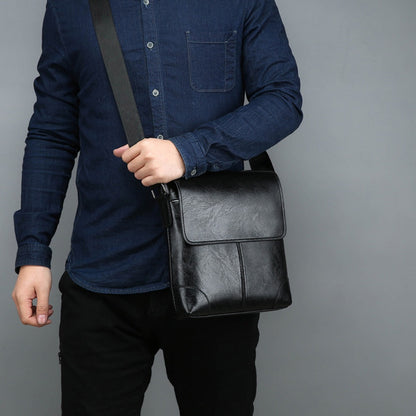 PU Textured Business Men's Shoulder Bag, Crossbody Men's Backpack, Scratch Resistant, Wear-resistant and High Quality, Briefcase Suitable for Office, Daily Travel, Local Fast Delivery
