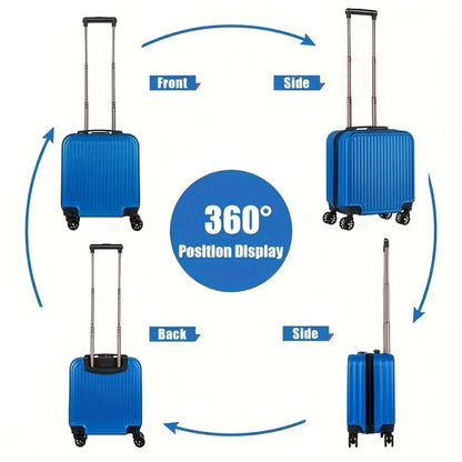 18 Inch Square Boarding Carry On Suitcase, Hardside Small Suitcase with Spinner Wheels Lightweight Rolling Cabin Suitcase, Multi-Color Suitcase, for Office