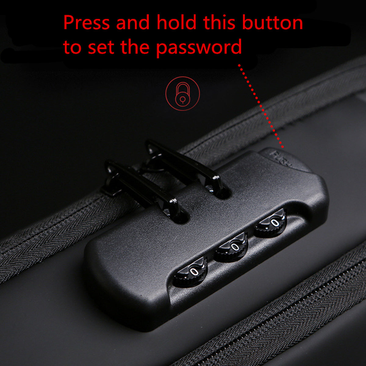 Waterproof Oxford Cloth Shoulder Bag Chest Bag Crossbody Sports Backpack Password Lock Anti-theft Suitable For Outdoor Waybill Daily Travel