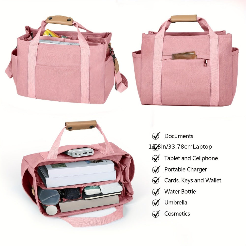 Tote Bag for Women with Pockets, Cute Crossbody Shoulder Purses Mommy Handbag for Work Travel