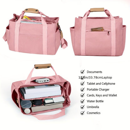 Tote Bag for Women with Pockets, Cute Crossbody Shoulder Purses Mommy Handbag for Work Travel