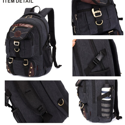 Travel Backpack – Canvas, Large Capacity, for Travel & School | Bag Vero – detail view 11