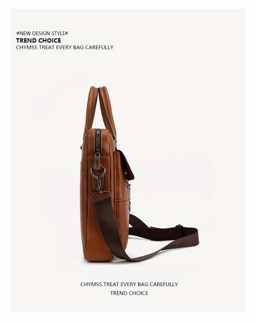 PU Business Briefcase - a Lightweight Crossbody Bag with Ample Storage, Ideal for Daily Commutes