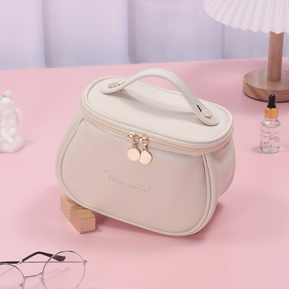 Travel Makeup Bag – PU Leather, Large Capacity, for Travel | Bag Vero – detail view 9