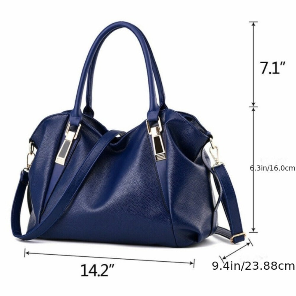 Multi-Color Optional Fashionable Tote Bag Supports Three Back Methods Portable Single Shoulder And Crossbody Built-In Multi-Compartment And Zipper Bags Metal Buckles And Shoulder Strap Hardware on Both Sides of The Bag Body High Gloss And Not Easy t