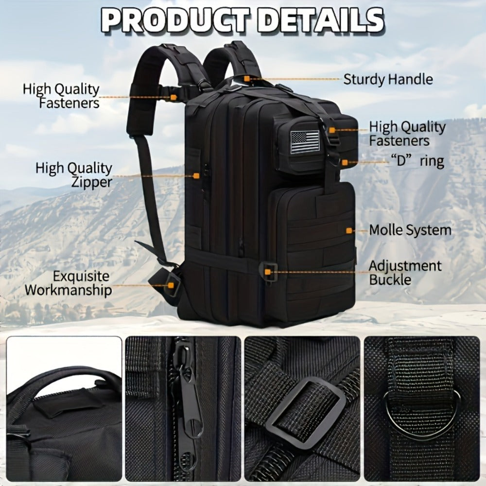 A Thoughtfully Designed Backpack That Bridges The Gap Between Outdoor Adventure And Urban Life, Ideal for Hiking, Camping, And for Your Office Or School Essentials