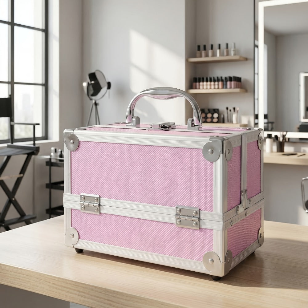 Travel Makeup Bag – Aluminum Makeup Train Case Mirror | Bag Vero – detail view 3