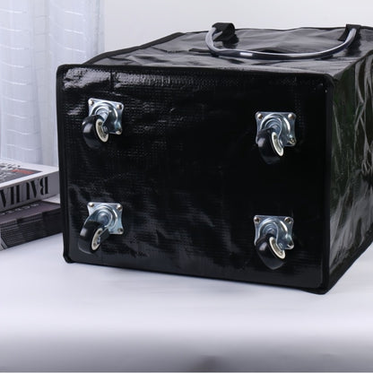 Outdoor Luggage, Tote Bag with Wheels, Foldable Shopping Cart, Zipper Closure, Medium Size in Black, Golden, and Silvery