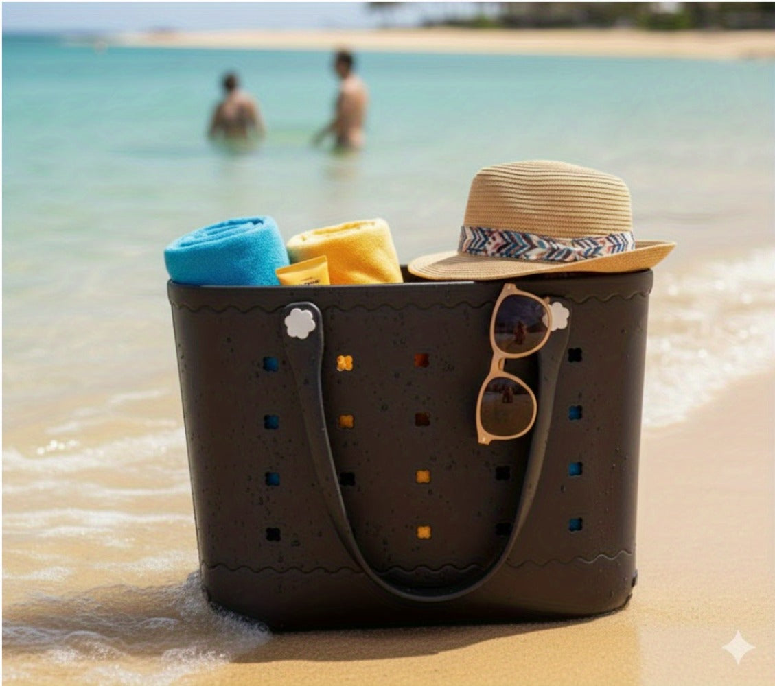 2026 New Large Capacity EVA Beach Bag, Rubber Tote Bag, Travel Bag, Easy To Organize - Easy To Clean, Sturdy And Durable | Perfect For Shopping, Travel, Parties And Outdoor Activities | Great For The Beach, Holiday Trips, And As A Gift For Family