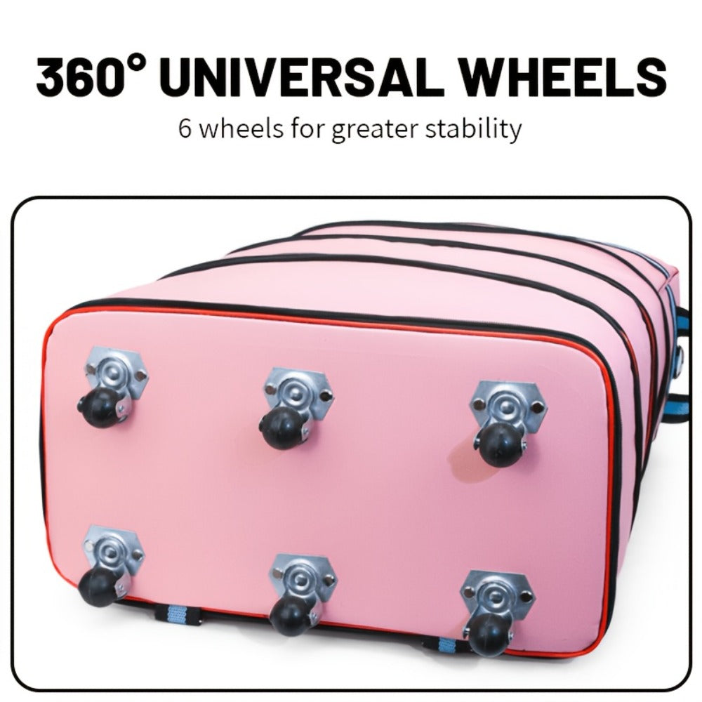 Oversized Expandable Rolling Duffle Bag - Collapsible Checked Luggage for Air Travel And Relocation