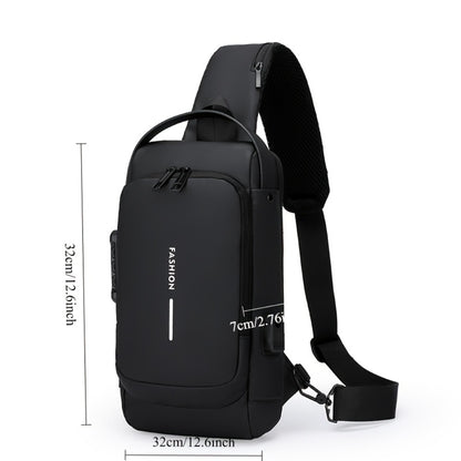 Combination Lock Security Chest Bag - Large Business Crossbody, Durable Travel & Work Tote
