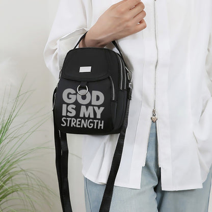 2D Flat Printing 1pc Power 14 Pattern Bag Hand-Held Casual High-End Crossbody Bag, Can Be Used As a Shoulder Crossbody Bag When Traveling Abroad, Versatile Neutral Bag Mobile Phone Bag Casual Commuting, The Pattern Position Will Be Biased