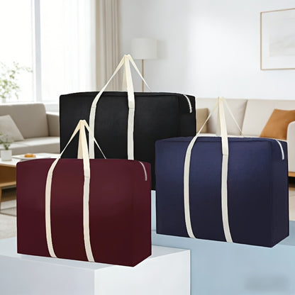 3pcs Oversized Moving Bag, Foldable And Durable Carry Bag, Ideal for Travel, Luggage Check-In, Wardrobe Organization, Packing And Storage