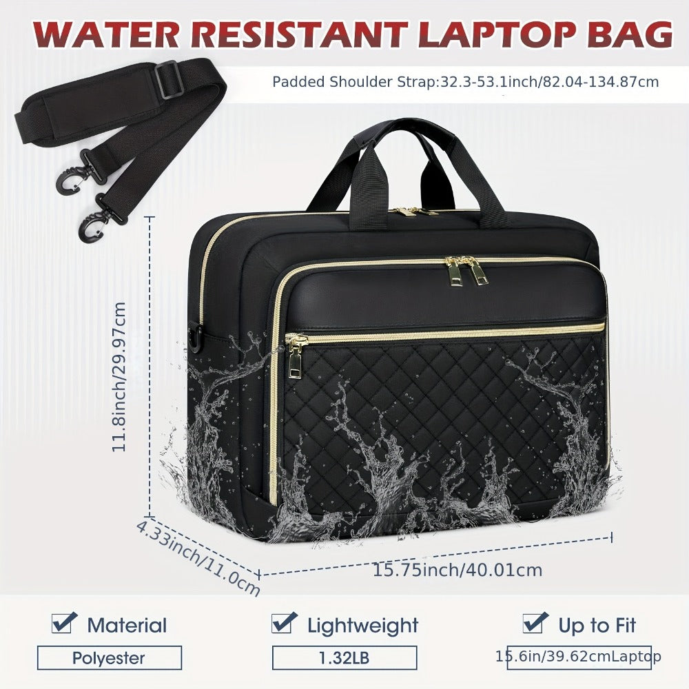 NEWHEY Laptop Bag 15.6 Inch Briefcase for Women Large Laptop Case Computer Bag Work Bag Messenger Bag for Business/Office Travel/College
