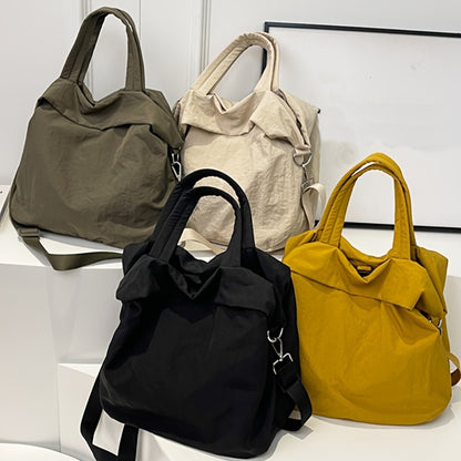 [Stylish Casual Nylon Bag] Stylish Casual Nylon Bag Lightweight Large-Capacity Nylon Shoulder Bag - Women's Stylish Casual Crossbody Bag for College And High School Students - Everyday Commuting Tote Bag