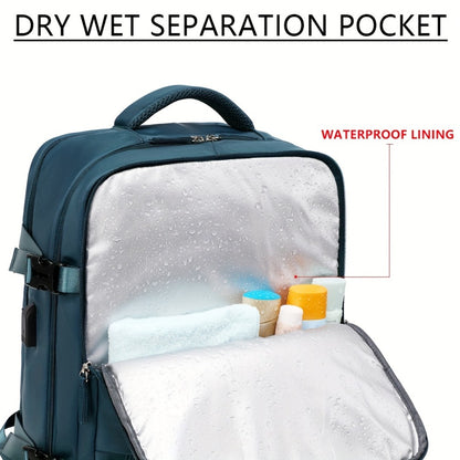 1pc Carry-On Backpack, a Spacious Travel Bag Suitable for Both Men And Women, Approved by Airlines, Ideal for Hiking And Business Use As a Laptop Daypack