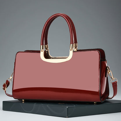 [Evening Wedding Bag] Women's Evening Bag Handbag New Glossy Texture Random Trimming Elegant Women's Bag Single Shoulder Crossbody Hand Carry Suitable for Evening Wedding High-End Women's Bag