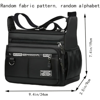 Unisex Adjustable Strap Crossbody Backpack | Multi-pocket Durable Nylon Messenger Bag, Suitable for Daily Commuting, Work, and Travel, Available in Black and Various Colors