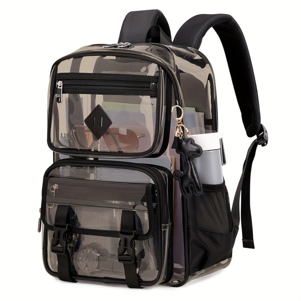 Backpack for Women – PVC, Clear, Transparent, Large Capacity | Bag Vero – detail view 5