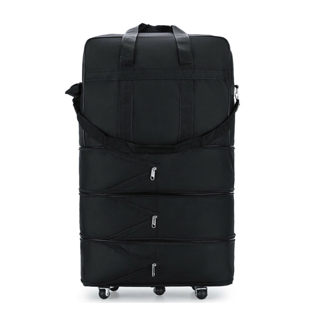 Large Expandable Wheeled Duffle Bag Foldable Rolling Travel Suitcase 32" 42"