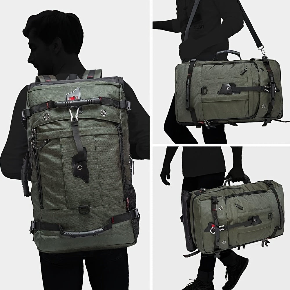 Spacious Travel Backpack, Versatile Shoulder Bag, Men'S Hiking Pack, Outdoor Sports Rucksack, Everyday Daypack, School Backpack, Compatible with 15.6-Inch And 17.3-Inch Laptops
