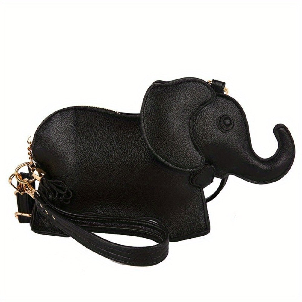 Women's Elephant Print Backpack - How Long Is An Elephant's Trunk? Mini Crossbody Bag - Stylish Shoulder Bag with Adjustable Strap,, High Quality, Animal Theme, Perfect Gift for Daily Use