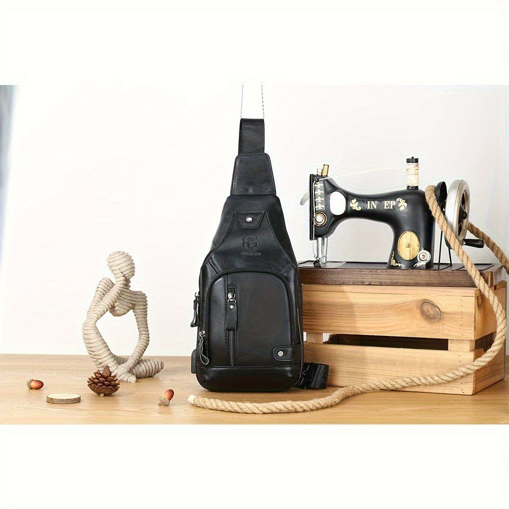 Sling Bag – Genuine Leather, for Travel & Everyday Use | Bag Vero – detail view 11