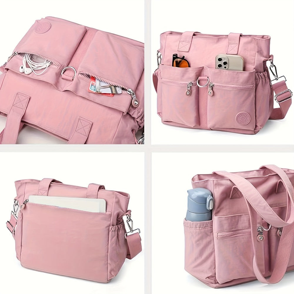 New Style Casual Large Capacity Messenger Bag Commuter Shoulder Bag School Season Student Backpack Fashionable And Versatile, Travel Bag, Work Bag, Bags, Messenger Bag, Adjustable Strap, Casual Commuter Handbag, Simple Classic Casual Shoulder Bag