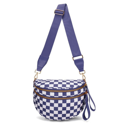 Women's Versatile Soft Plaid Crossbody Bag, Large-capacity Shoulder Crossbody Bag, Outdoor Convenient Hand-held Shoulder Plaid Bag