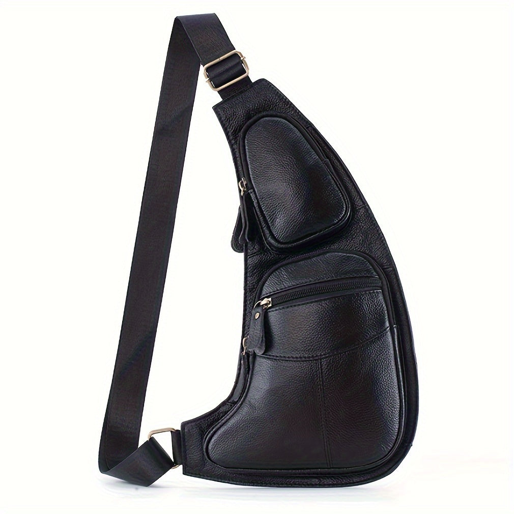 Sling Bag – for Travel, Leather Sling Vintage Chest Pack | Bag Vero – detail view 19