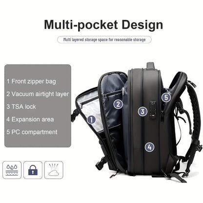 Laptop Backpack – 60L, TSA Lock, Anti-Theft, for Travel | Bag Vero – detail view 8