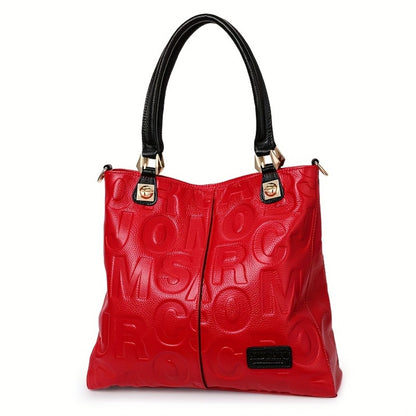Crossbody Bag for Women – Genuine Leather, Genuine Leather Motorcycle Cowhide Geometric | Bag Vero – detail view 6