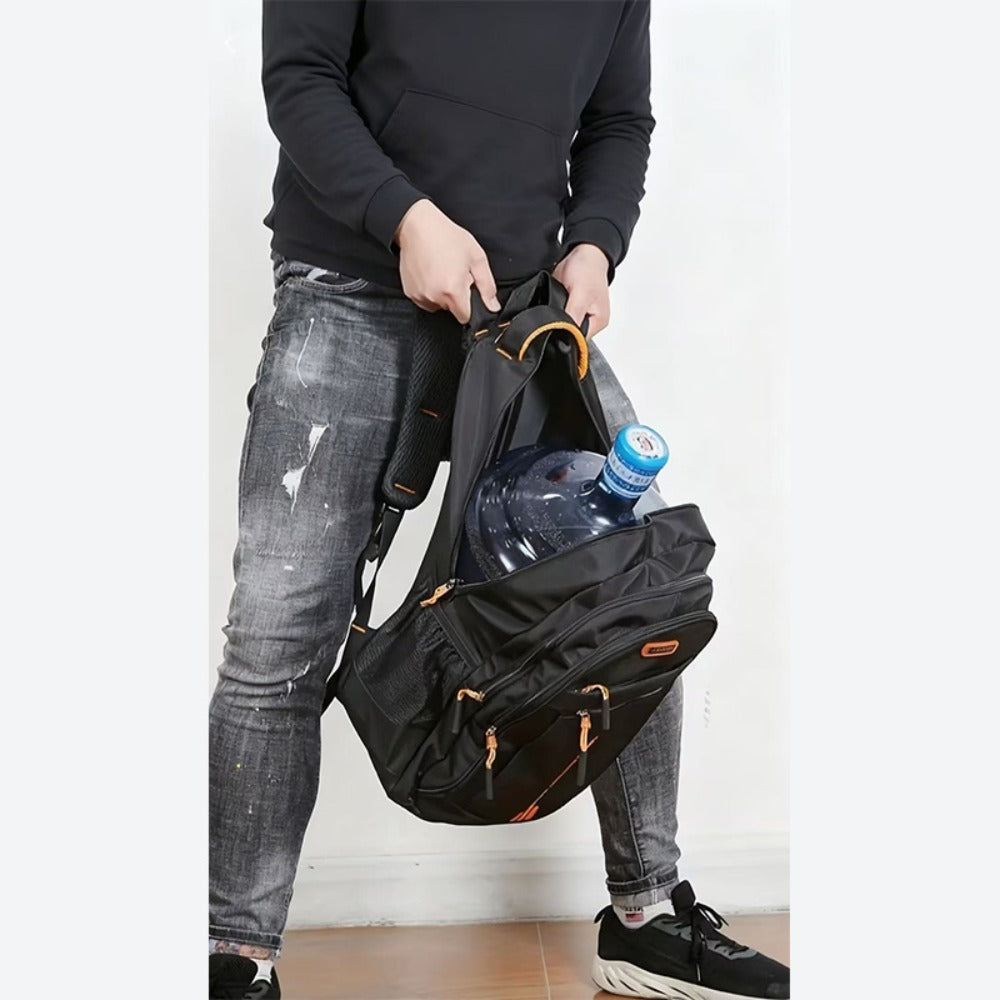 This Large-Capacity Travel Backpack Is Suitable for Both Men And Women. It Comes with a Plush Ball Pendant-Durable Nylon, Adjustable Shoulder Strap, Multiple Compartments, Business Backpack And Outdoor Hiking Backpack