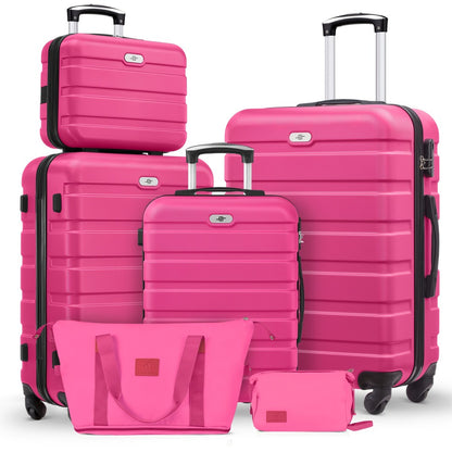 Suitcase Set, Multi-piece Suitcase Set, Abs Material + Safety Combination Lock + Three-section Adjustable Pull Rod +360°, Rich Suitcase Set