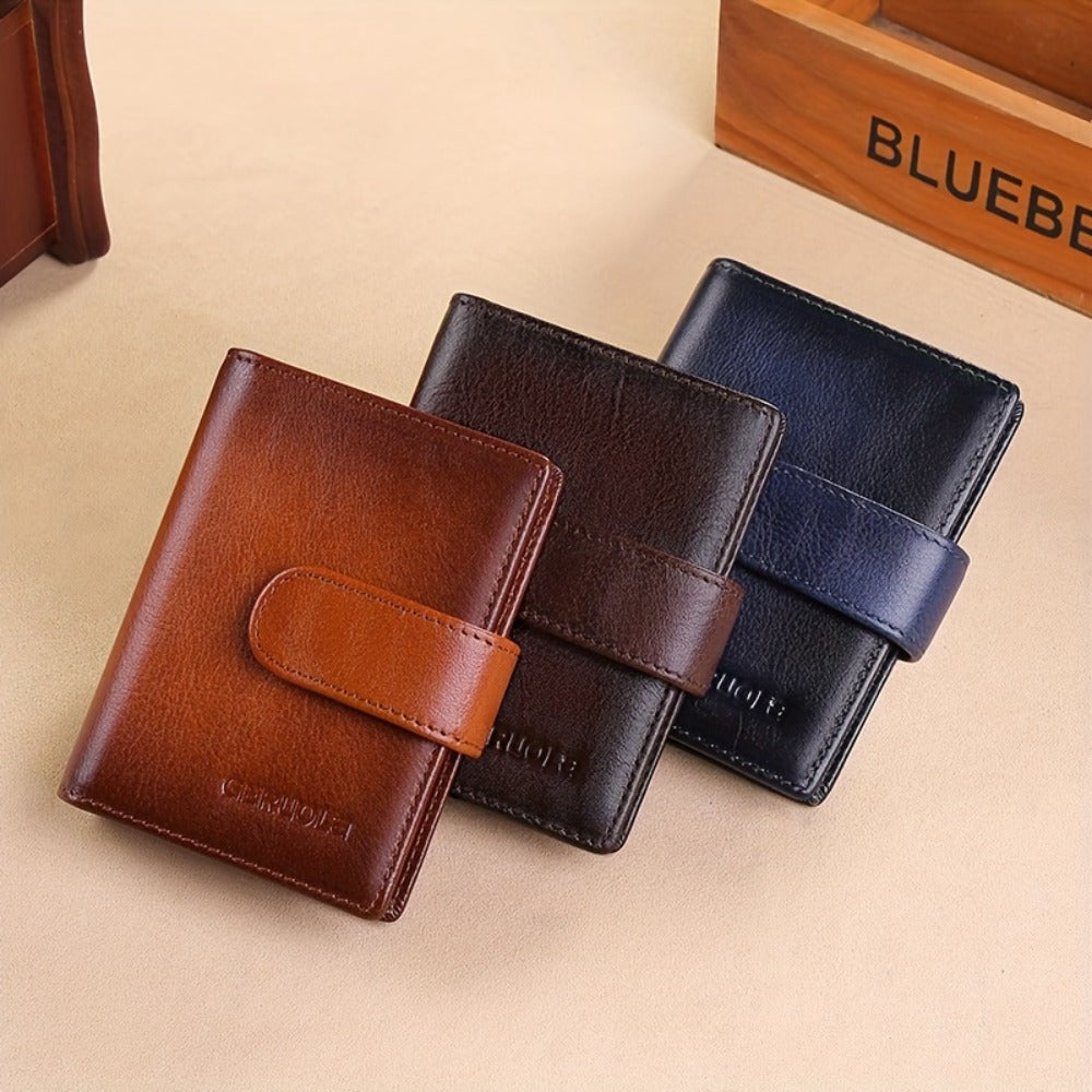1pc Men's Retro Fashion Top Layer Cowhide Card Case, Driving License Case, Casual Portable Coins Purse, Durable Card Holder with Large Capacity, Multiple Card Slots, ID Window, Perfect Gift for Teacher's Day, Valentine's Day, Birthday, Christmas